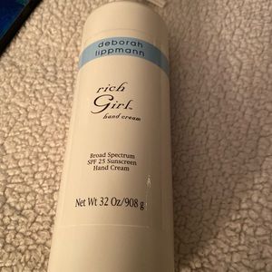 Deborah Lippmann rich girl hand cream 32 oz large bottle
